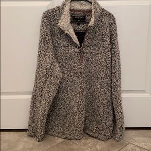 True Grit Gray Zip Up Sweater